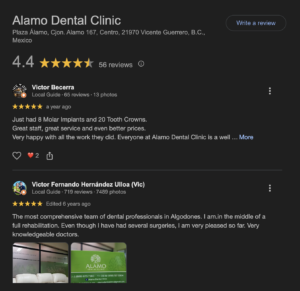 Google reviews